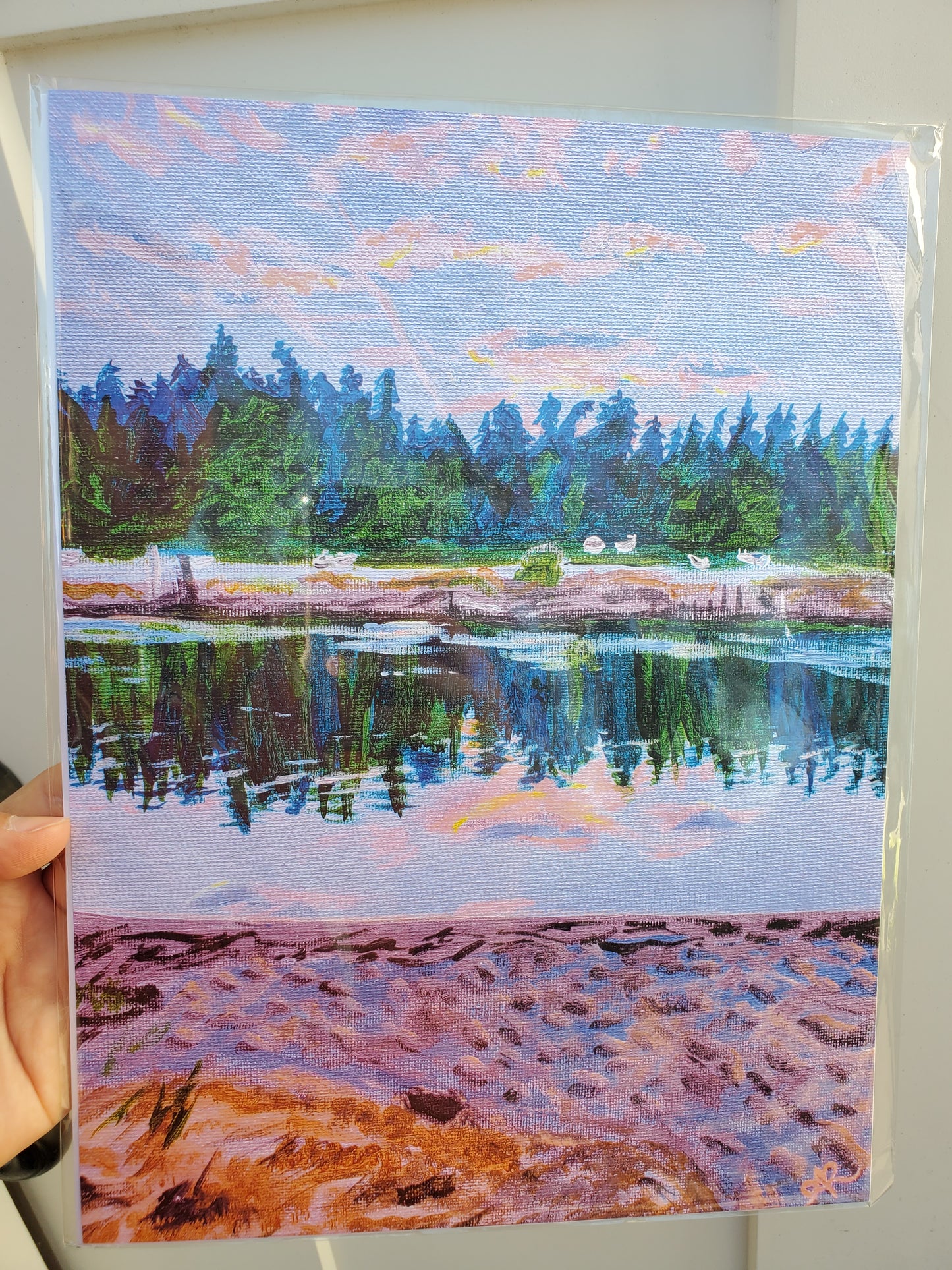 Where I go to reflect, La Conner Channel [9x12 Art Print, Gloss]